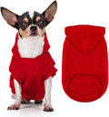 Paiaite Small Dog Hoodie Sweater Sleeveless with Pockets & Hat: Winter Pet Coat for Puppy Doggie Chihuahua, Small-Medium