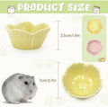 Small Ceramic Pet Hamster Bowl, Easy to Clean Anti Flipping Hamsters Food and Water Bowl, Small Animal Bowls for Dwarf H