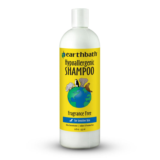 earthbath, Hypoallergenic Dog Shampoo - Fragrance Free Dog Shampoo for Allergies and Itching, Made in USA, Cruelty Free Dog Wash, Gentle Puppy Shampoo, Soothing Cat Shampoo - 16 Oz (1 Pack)