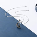 constantlife Cat Moon Urn Necklace for Women Pet Cremation Jewelry for Ashes Stainless Steel Pendant Funeral Keepsake Lo