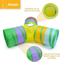 Bigladious 3 Way Cat Tunnel Collapsible Fun Pet Play Tube Toys for Cats, Kittens, Puppies & Rabbits - Portable Tunnel with Hanging Ball for Indoor Play, Hideout & Exercise