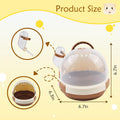 Hamster Carrier Cage Portable Cages Small Animals Carry Travel Case with Water Bottle Plastic Breathable Guinea Pig Outg