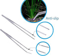 15in Aquascaping Tools, 4 in 1 Long Aquarium Tweezers Scissors Spatula, Stainless Steel Aquatic Plants Aquascaping Tools