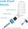 VANNON 3-in-1 Hamster Water Bottle with Food Bowl & Hideout Base, Blue