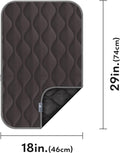 Paw Inspired Washable Padded Crate Mats for Dogs | 29” x 18” Pad, Fits 30-inch Kennels | Leakproof, Waterproof Bottom, Plush Pet Beds (Gray)