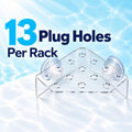 kcrygogo 13 Plug Holes Coral Frag Rack Clear Acrylic Holder Aquarium Fish Tank Button Coral Reef Broken Frame Enhanced S