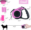 Retractable Dog Leash, 10 FT Dog Leash for Small Medium Dogs up to 22lbs, Pet Tape with Anti Slip Handle and Lock Nylon,
