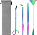 Catcan 4 in 1 Quarium Aquascape Tools Kits, Fish Tank Plant Tools Tweezers