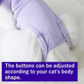 Cat Recovery Suit for Abdominal Wounds and Skin Diseases,Breathable Surgical Recovery Shirt After Surgery Wear Anti Lick