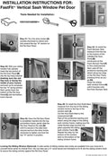 Ideal Pet Products Aluminum Vertical Sash Window Pet Door, Adjustable Sizes to Fit Window Heights from 43-7/8” to 46-1/2”, Chubby Kat 7-1/2” x 10-1/2” Flap Size