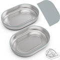 2 Bowls Stainless Steel Bowl Set for Automatic Microchip Pet Feeder, Design for Keeping Food Fresh, and Durability,Easy 