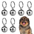 UKCOCO Dog Collar Bell : 6Pcs 16MM Metal Pet Collar Bells with Key Ring for Small Dogs Cats, Clear Sound (Silver)