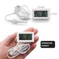 Digital Probe Thermometer Hygrometer for Reptiles - 2-in-1 Terrarium Monitor with Instant Reading, Mini Design for Turtl