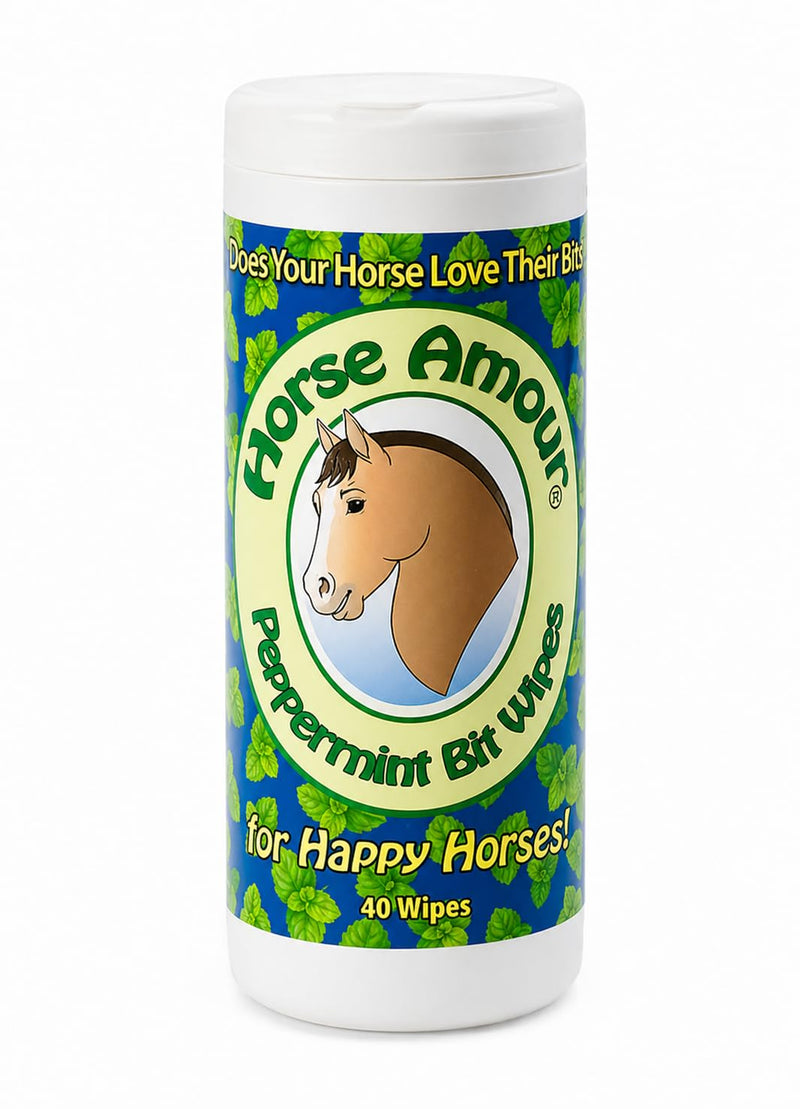 Horse Bit Wipes, Peppermint Scent, 40 Count