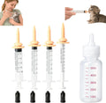 Pet Feeding Syringes with Nipples, Mini Pet Feeding Bottle and Syringes Set, for Small Cat Dog Animals,Newborn Kittens, 