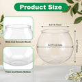 6 Pack Clear Fish Bowls 27oz – Unbreakable Plastic Round Vases for Drinks, Candy, Table Centerpieces, Party Decor & Home