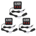 3PCS Digital Reptile Thermometer and Humidity Gauge Remote Probes Reptile Terrarium Thermometer Hygrometer Indoor Outdoo