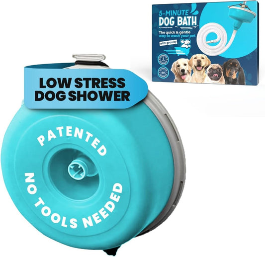 5-MinutePetBath Dog Bath Hose Attachment - Shower Head Accessory for Dog Washing - Low Stress Pet Shower - Portable Wash