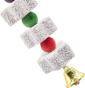2 Pack Large Bird Chewing Toy, Parrot Beak Grinding Calcium Stone with Bells, Bird Cage Accessories, Cage Toys for Cockatiel Parakeet Parrot Budgies Rat Hamster Chinchilla Rabbit Bunny African Grey