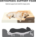 JOYELF Orthopedic Dog Bed for Medium Dogs, Foam Sofa Couch Bed, Bolster Pet Bed with Removable Washable Cover and Nonski
