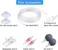 HITOP Dual Outlet Aquarium Electric Air Pump, Whisper Adjustable Fish Tank Aerator, Quiet Oxygen Pump with Accessories f