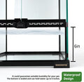 11 Gallon Tall Reptile Glass Tank 12"x12"x18",Pre-Assembled Vertical Terrarium Enclosure with Front Openning Door and To