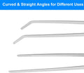 2 Pcs Reptile Feeding Tongs, 10.6IN Straight & Curved Long Tweezers
