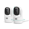 Arlo Essential Indoor Pan Tilt Security Camera 2K (2025 Release) - Wired Plug-in Power, Person Recognition, Animal Detection, Animated Preview, 1-Month Secure Plan, Auto Motion Tracking, 2 Cam, White