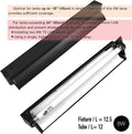 Upgraded T5 UVB Reptile Light, 10.0 UVB 8W German Made Fluorescent Lamp and Fixture Kit, for Desert-Dwelling Reptiles, B