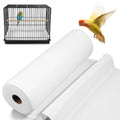 Oqqlin 100 Ft x 17.3 Inch Bird Cage Liner, Disposable White Non-Woven Bird Cage Liners Large Size Precut Absorbent Cushion Pad Mat Accessories for Pet, Parrot, Animal