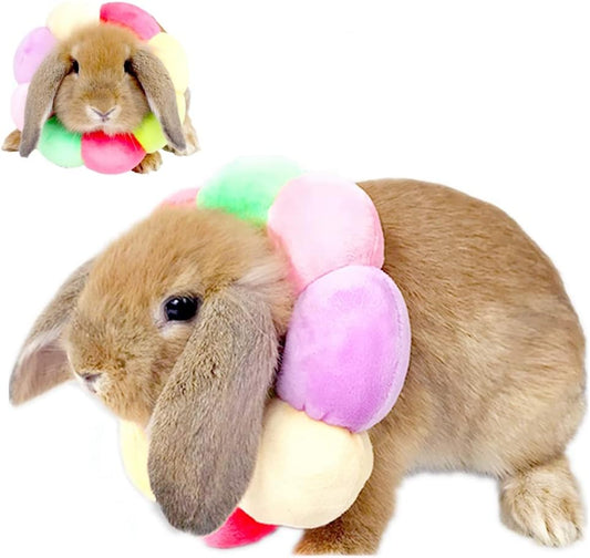 Adjustable Rabbit Protection Cone Collar,Soft Pet Recovery Collar for Rabbit/Chinchilla/Guinea Pigs/Kitten After Surgery