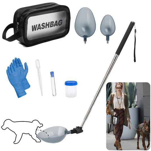 XGKHOM Dog Urine Collector, Extended 42" Dog Urine Sample Catcher for Vets, Telescopic Urine Collector for Small & Large Dogs and Cats