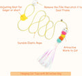 Atosun Interactive Cat Toys, 15PCS Cat Wand and Feather Toys for Indoor Cats, Reusable Suction Cup Toys for Kittens Play Exercise