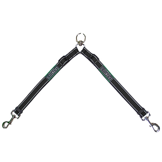 Caldwell's Pet Supply Co. Leash Coupler, Two Dog Leash Splitter to Split Leashes for Walking 2 Dogs, Tangle Free Double Dog Leashes Connector, Adjustable Attachment for Medium or Large Dogs