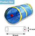Cat Tunnel Tube Toys，Tunnels for Indoor Cats, 2 Way Collapsible Interactive Toy with Balls for Rabbits, Kittens, Ferrets