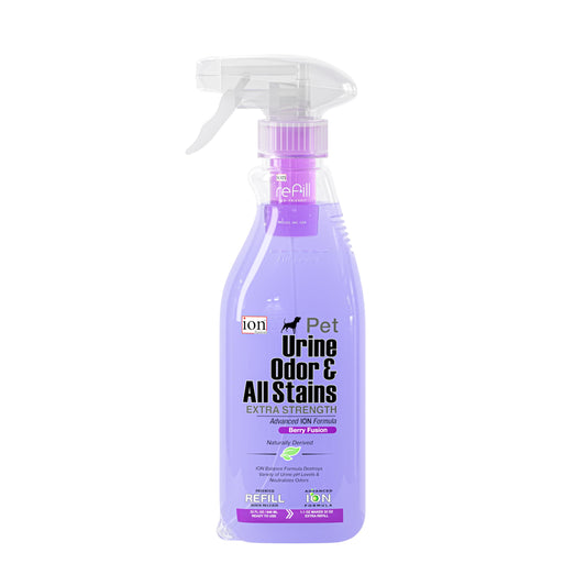Superior Next-Gen Advanced ION Formula. 2-for-1 Bottle (Free Refill). Pet Urine, Odor & All Stains. Extra Strength, Unmatched Stain & Odor Remover. Patented | Non-Toxic | Eco-Friendly | Made in USA