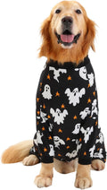 HDE Dog Pajamas One Piece Light Comfy Pjs Pet Costume M-3XL Ghost Star 3XL