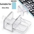 LINLAN Aquarium Lid Clips, Cover Supports, for Rimless Fish Tank, 6 Pcs