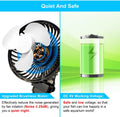 DaToo Aquarium Chillers Fish Tank Cooling Fan Quiet Aquarium Fan Wind Angle Adjustable Chiller with Clip and Suction Cup