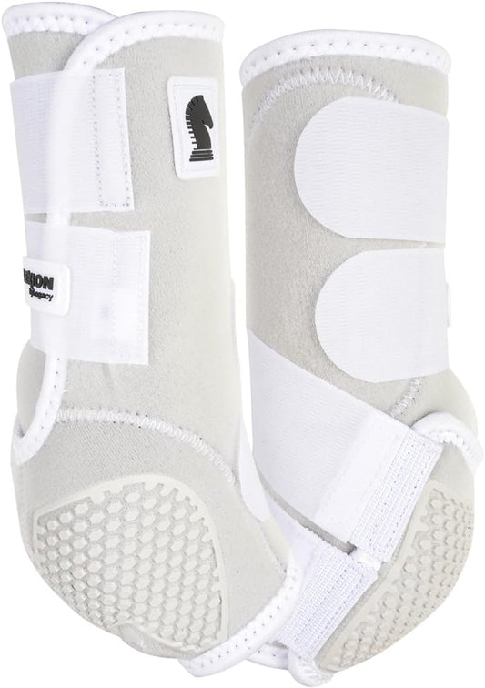 Classic Equine Flexion by Legacy2 Support Boots, Front (White, Medium)