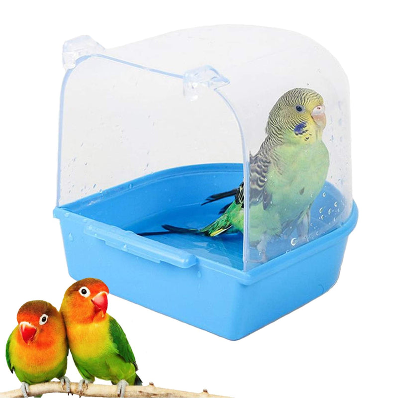 kathson Parrot Bath Box Bird Cage Accessory Supplies Bathing Tub Bath for Parakeet Pet Brids Canary Budgies Parrot (Random Color)