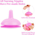 Xuanda Pet Feeding Bottle,3 Pack 60ml Nursing Bottle, 3 Sizes Nipples with Ventilation Valve Resistant Tearing Perfect for Puppies, Kittens, Small Wildlife (Pink)