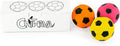 CHIWAVA 3PCS 2.7'' Squeak Latex Dog Toy Football Chew Fetch Throw Ball for Medium Dogs Interactive Play