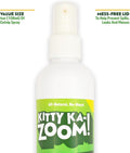 KITTY KA-ZOOM Catnip Spray - 4oz. Bottle | High Potency Catnip Spray Made from Steam-Distilled Natural Plants | Hand Harvest Grown in Canada and The USA