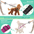AUTOWT Two Dog Lead, 2 in 1 Upgraded Double Dog Leash Attachment Combine Adjustable Strap and Shock Absorbing Bungee No 