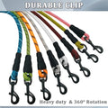 MayPaw Heavy Duty Rope Dog Leash, 3/6/8/10/12/15/20/30 FT Nylon Pet Leash, Soft Padded Handle Thick Lead Leashes for Lar