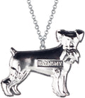 BONSNY Signature DOG collection Love Pets“SILVER”Statement SCHNAUZER Necklace Dog Animal Pendant