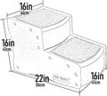 Pet Gear Easy Step II Pet Stairs, 2 Step for Cats/Dogs up to 150 Pounds, Portable, Removable Washable Carpet Tread, No Tools Required, Sea Salt