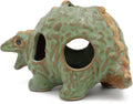 ALEGI Aquarium Ceramic Decorations Hideout, Cut Ceramic Dinosaurs Cave Rock