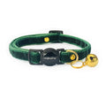 Cognatio Safety Quick Release Cat Collars,Double Velvet with Bell Available in a Range Colors,Perfect for Your Kitty, Adjustable 20-30 cm (20-30cm, XmasGreen)